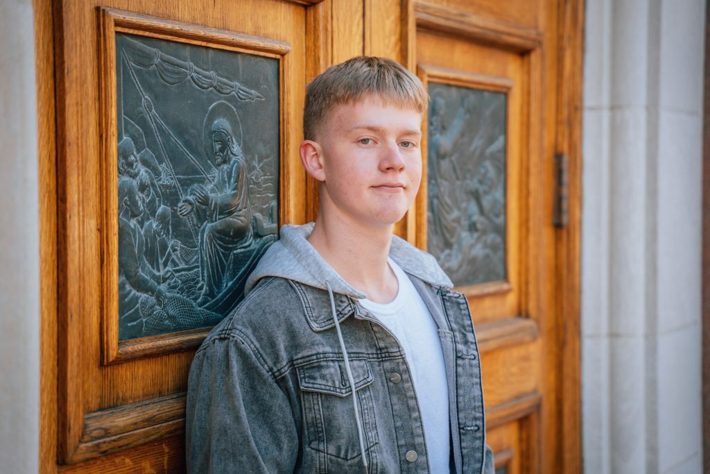 Will during his senior portrait session — photograph 15